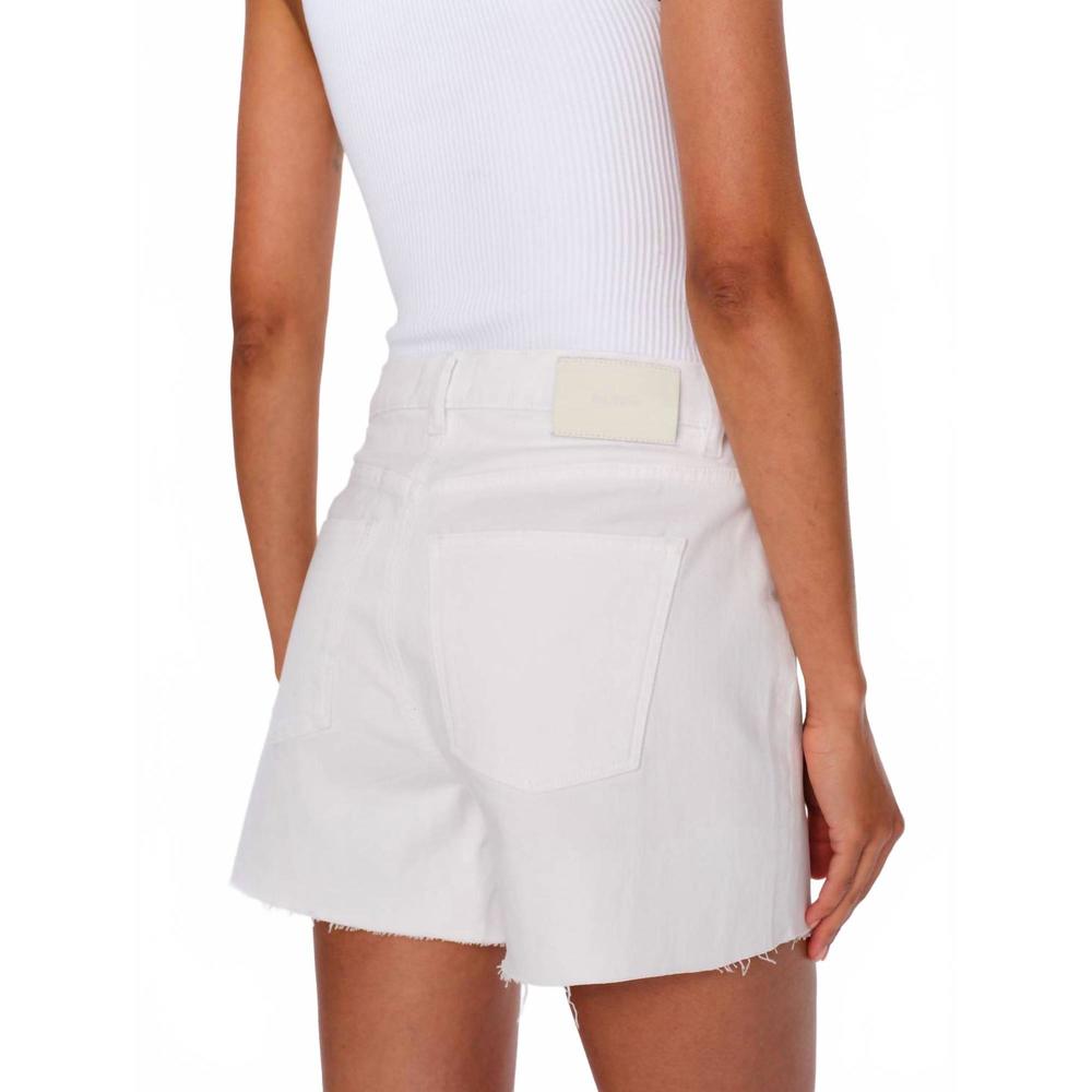 NEW DL1961 - WOMEN'S zoie relaxed mid rise short in white raw - Picture 3 of 4